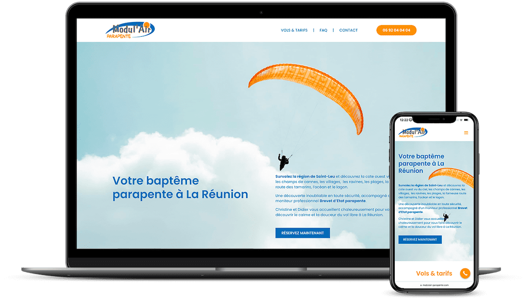 nouveau site internet Modul'Air Parapente