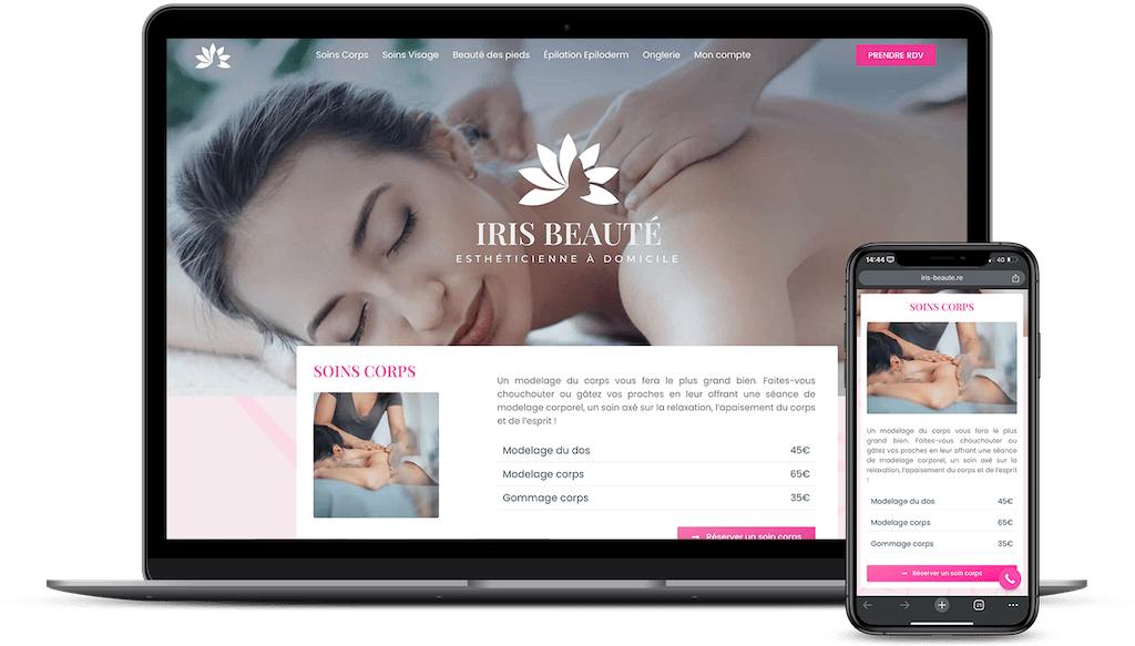 Création site internet - IRIS Beaute